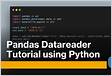 How to use the pandasdatareader library